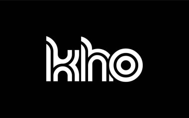 KHO Yaratıcı Eşsiz Modern Harf Logosu Tasarımı. Benzersiz bir harf dizaynına sahip stilize logo, soyut minimalist estetik ve modern cazibe sunar.