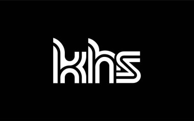 KHS Yaratıcı Eşsiz Modern Harf Logosu Tasarımı. Benzersiz bir harf dizaynına sahip stilize logo, soyut minimalist estetik ve modern cazibe sunar.