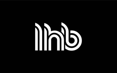 LHB Yaratıcı Eşsiz Modern Harf Logosu Tasarımı. Benzersiz bir harf dizaynına sahip stilize logo, soyut minimalist estetik ve modern cazibe sunar.
