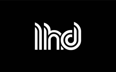 LHD Yaratıcı Eşsiz Modern Harf Logosu Tasarımı. Benzersiz bir harf dizaynına sahip stilize logo, soyut minimalist estetik ve modern cazibe sunar.