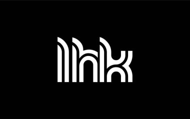LHK Yaratıcı Eşsiz Modern Harf Logosu Tasarımı. Benzersiz bir harf dizaynına sahip stilize logo, soyut minimalist estetik ve modern cazibe sunar.