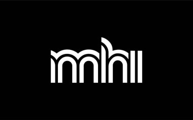 MHI Yaratıcı Eşsiz Modern Harf Logosu Tasarımı. Benzersiz bir harf dizaynına sahip stilize logo, soyut minimalist estetik ve modern cazibe sunar.