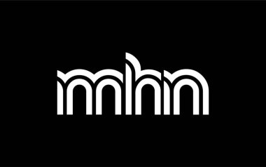 MHN Yaratıcı Eşsiz Modern Harf Logosu Tasarımı. Benzersiz bir harf dizaynına sahip stilize logo, soyut minimalist estetik ve modern cazibe sunar.