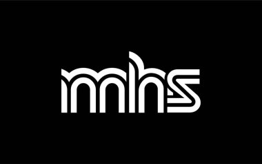 MHS Yaratıcı Eşsiz Modern Harf Logosu Tasarımı. Benzersiz bir harf dizaynına sahip stilize logo, soyut minimalist estetik ve modern cazibe sunar.