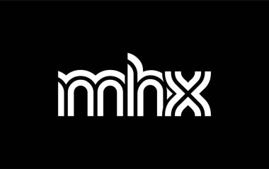 MHX Yaratıcı Eşsiz Modern Harf Logosu Tasarımı. Benzersiz bir harf dizaynına sahip stilize logo, soyut minimalist estetik ve modern cazibe sunar.