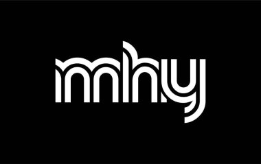 MHY Yaratıcı Eşsiz Modern Harf Logosu Tasarımı. Benzersiz bir harf dizaynına sahip stilize logo, soyut minimalist estetik ve modern cazibe sunar.