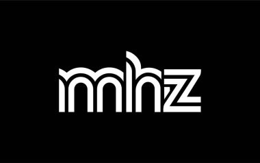 MHZ Yaratıcı Eşsiz Modern Harf Logosu Tasarımı. Benzersiz bir harf dizaynına sahip stilize logo, soyut minimalist estetik ve modern cazibe sunar.