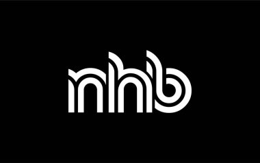 NHB Yaratıcı Eşsiz Modern Harf Logosu Tasarımı. Benzersiz bir harf dizaynına sahip stilize logo, soyut minimalist estetik ve modern cazibe sunar.