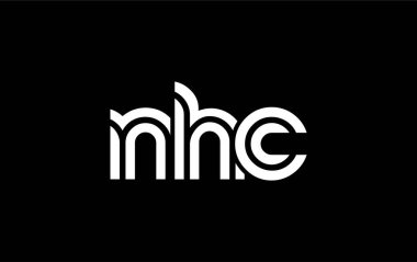 NHC Yaratıcı Eşsiz Modern Harf Logosu Tasarımı. Benzersiz bir harf dizaynına sahip stilize logo, soyut minimalist estetik ve modern cazibe sunar.
