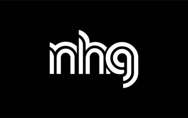 NHG Yaratıcı Eşsiz Modern Harf Logosu Tasarımı. Benzersiz bir harf dizaynına sahip stilize logo, soyut minimalist estetik ve modern cazibe sunar.