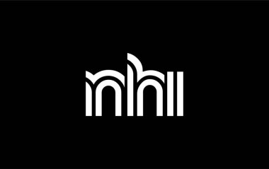 NHI Yaratıcı Eşsiz Modern Harf Logosu Tasarımı. Benzersiz bir harf dizaynına sahip stilize logo, soyut minimalist estetik ve modern cazibe sunar.