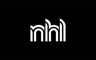 NHL Yaratıcı Eşsiz Modern Harf Logosu Tasarımı. Benzersiz bir harf dizaynına sahip stilize logo, soyut minimalist estetik ve modern cazibe sunar.