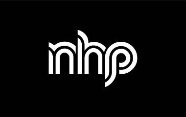NHP Yaratıcı Eşsiz Modern Harf Logosu Tasarımı. Benzersiz bir harf dizaynına sahip stilize logo, soyut minimalist estetik ve modern cazibe sunar.
