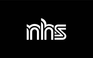 NHS Yaratıcı Eşsiz Modern Harf Logosu Tasarımı. Benzersiz bir harf dizaynına sahip stilize logo, soyut minimalist estetik ve modern cazibe sunar.