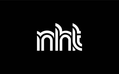NHT Yaratıcı Eşsiz Modern Harf Logosu Tasarımı. Benzersiz bir harf dizaynına sahip stilize logo, soyut minimalist estetik ve modern cazibe sunar.