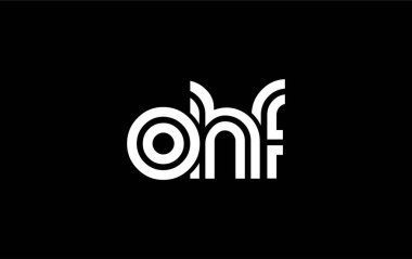 OHF Yaratıcı Eşsiz Modern Harf Logosu Tasarımı. Benzersiz bir harf dizaynına sahip stilize logo, soyut minimalist estetik ve modern cazibe sunar.