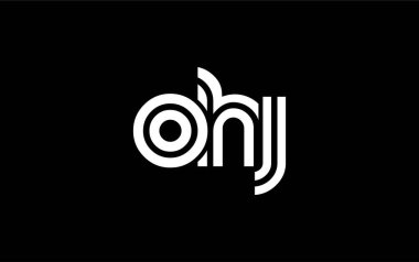 OHJ Yaratıcı Eşsiz Modern Harf Logosu Tasarımı. Benzersiz bir harf dizaynına sahip stilize logo, soyut minimalist estetik ve modern cazibe sunar.