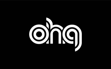 OHQ Yaratıcı Eşsiz Modern Harf Logosu Tasarımı. Benzersiz bir harf dizaynına sahip stilize logo, soyut minimalist estetik ve modern cazibe sunar.