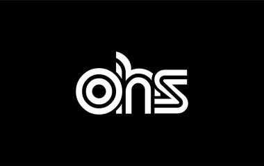 OHS Yaratıcı Eşsiz Modern Harf Logosu Tasarımı. Benzersiz bir harf dizaynına sahip stilize logo, soyut minimalist estetik ve modern cazibe sunar.