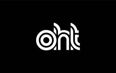 OHT Yaratıcı Eşsiz Modern Harf Logosu Tasarımı. Benzersiz bir harf dizaynına sahip stilize logo, soyut minimalist estetik ve modern cazibe sunar.