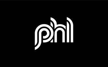 PHL Yaratıcı Eşsiz Modern Harf Logosu Tasarımı. Benzersiz bir harf dizaynına sahip stilize logo, soyut minimalist estetik ve modern cazibe sunar.