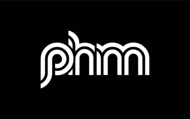 PHM Yaratıcı Eşsiz Modern Harf Logosu Tasarımı. Benzersiz bir harf dizaynına sahip stilize logo, soyut minimalist estetik ve modern cazibe sunar.