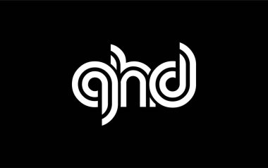QHD Yaratıcı Eşsiz Modern Harf Logosu Tasarımı. Benzersiz bir harf dizaynına sahip stilize logo, soyut minimalist estetik ve modern cazibe sunar.