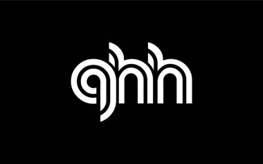 QHH Yaratıcı Eşsiz Modern Harf Logosu Tasarımı. Benzersiz bir harf dizaynına sahip stilize logo, soyut minimalist estetik ve modern cazibe sunar.