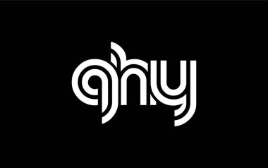 QHY Yaratıcı Eşsiz Modern Harf Logosu Tasarımı. Benzersiz bir harf dizaynına sahip stilize logo, soyut minimalist estetik ve modern cazibe sunar.