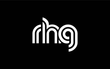 RHG Yaratıcı Eşsiz Modern Harf Logosu Tasarımı. Benzersiz bir harf dizaynına sahip stilize logo, soyut minimalist estetik ve modern cazibe sunar.