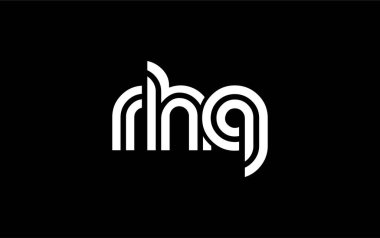 RHQ Yaratıcı Eşsiz Modern Harf Logosu Tasarımı. Benzersiz bir harf dizaynına sahip stilize logo, soyut minimalist estetik ve modern cazibe sunar.