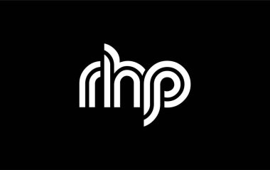 RHP Yaratıcı Eşsiz Modern Harf Logosu Tasarımı. Benzersiz bir harf dizaynına sahip stilize logo, soyut minimalist estetik ve modern cazibe sunar.