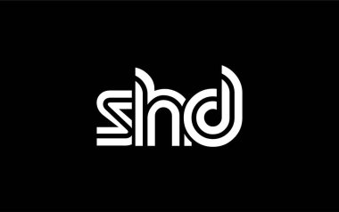 SHD Yaratıcı Eşsiz Modern Harf Logosu Tasarımı. Benzersiz bir harf dizaynına sahip stilize logo, soyut minimalist estetik ve modern cazibe sunar.