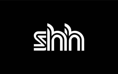 SHH Yaratıcı Eşsiz Modern Harf Logosu Tasarımı. Benzersiz bir harf dizaynına sahip stilize logo, soyut minimalist estetik ve modern cazibe sunar.