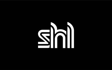 SHL Yaratıcı Eşsiz Modern Harf Logosu Tasarımı. Benzersiz bir harf dizaynına sahip stilize logo, soyut minimalist estetik ve modern cazibe sunar.