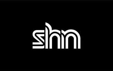 SHN Yaratıcı Eşsiz Modern Harf Logosu Tasarımı. Benzersiz bir harf dizaynına sahip stilize logo, soyut minimalist estetik ve modern cazibe sunar.
