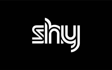 SHY Yaratıcı Eşsiz Modern Harf Logosu Tasarımı. Benzersiz bir harf dizaynına sahip stilize logo, soyut minimalist estetik ve modern cazibe sunar.