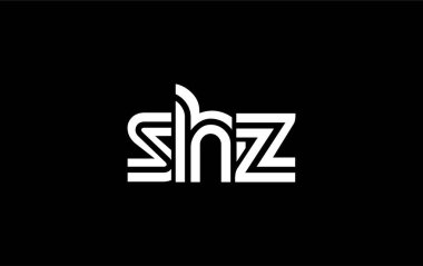 SHZ Yaratıcı Eşsiz Modern Harf Logosu Tasarımı. Benzersiz bir harf dizaynına sahip stilize logo, soyut minimalist estetik ve modern cazibe sunar.