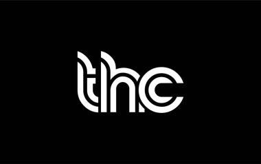 THC Yaratıcı Eşsiz Modern Harf Logosu Tasarımı. Benzersiz bir harf dizaynına sahip stilize logo, soyut minimalist estetik ve modern cazibe sunar.