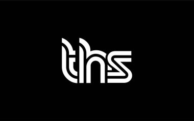 THS Yaratıcı Eşsiz Modern Harf Logosu Tasarımı. Benzersiz bir harf dizaynına sahip stilize logo, soyut minimalist estetik ve modern cazibe sunar.