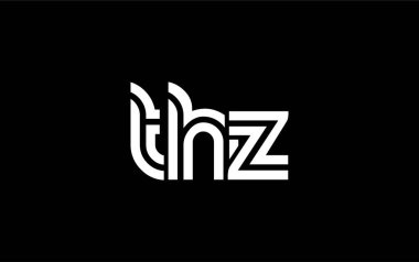 THZ Yaratıcı Eşsiz Modern Harf Logosu Tasarımı. Benzersiz bir harf dizaynına sahip stilize logo, soyut minimalist estetik ve modern cazibe sunar.