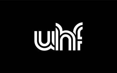 UHF Yaratıcı Eşsiz Modern Harf Logosu Tasarımı. Benzersiz bir harf dizaynına sahip stilize logo, soyut minimalist estetik ve modern cazibe sunar.