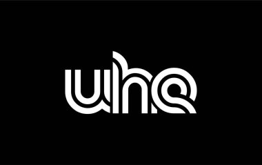 UHE Yaratıcı Eşsiz Modern Harf Logosu Tasarımı. Benzersiz bir harf dizaynına sahip stilize logo, soyut minimalist estetik ve modern cazibe sunar.