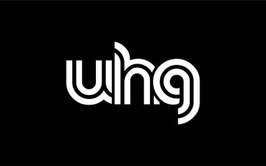 UHG Yaratıcı Eşsiz Modern Harf Logosu Tasarımı. Benzersiz bir harf dizaynına sahip stilize logo, soyut minimalist estetik ve modern cazibe sunar.
