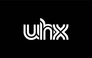 UHX Yaratıcı Eşsiz Modern Harf Logosu Tasarımı. Benzersiz bir harf dizaynına sahip stilize logo, soyut minimalist estetik ve modern cazibe sunar.