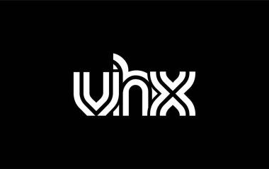 VHX Yaratıcı Eşsiz Modern Harf Logosu Tasarımı. Benzersiz bir harf dizaynına sahip stilize logo, soyut minimalist estetik ve modern cazibe sunar.