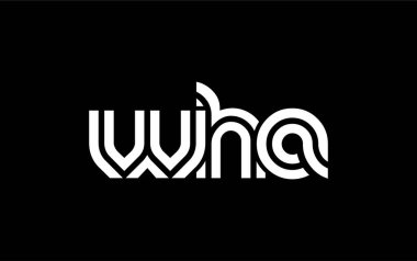 WHA Yaratıcı Eşsiz Modern Harf Logosu Tasarımı. Benzersiz bir harf dizaynına sahip stilize logo, soyut minimalist estetik ve modern cazibe sunar.