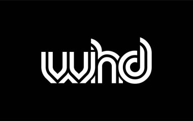 WHD Yaratıcı Eşsiz Modern Harf Logosu Tasarımı. Benzersiz bir harf dizaynına sahip stilize logo, soyut minimalist estetik ve modern cazibe sunar.