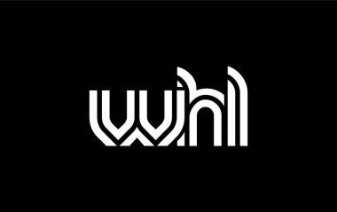 WHL Yaratıcı Eşsiz Modern Harf Logosu Tasarımı. Benzersiz bir harf dizaynına sahip stilize logo, soyut minimalist estetik ve modern cazibe sunar.