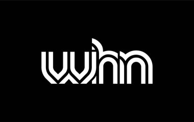 WHN Yaratıcı Eşsiz Modern Harf Logosu Tasarımı. Benzersiz bir harf dizaynına sahip stilize logo, soyut minimalist estetik ve modern cazibe sunar.